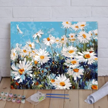Diy Digital Oil Painting Living Room Landscape Architecture Flower Decoration Painting-235-Thousand Chrysanthemums