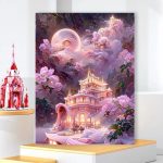 Diy Digital Oil Painting Landscape with Flowers-F007