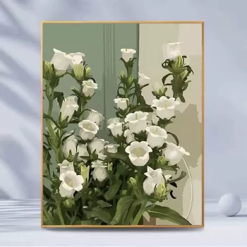 Diy Digital Oil Painting Landscape Healing and Stress Reduction Decorative Painting-F013-Wind Chime Flower