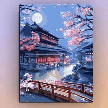 Diy digital oil painting landscape flowers-F003-Palace