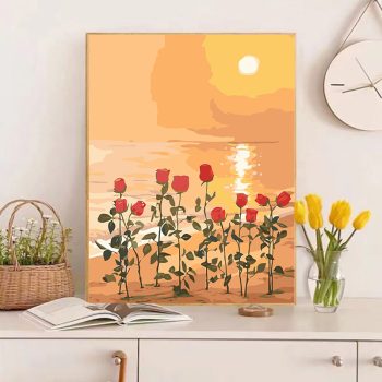 Diy Digital Oil Painting Landscape Healing Stress Reduction Decorative Painting-F026
