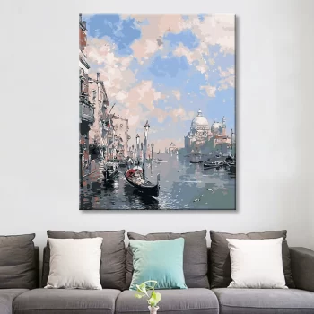 Diy Digital Oil Painting Scenery Living Room Bedroom Decoration-178-Afternoon Water City