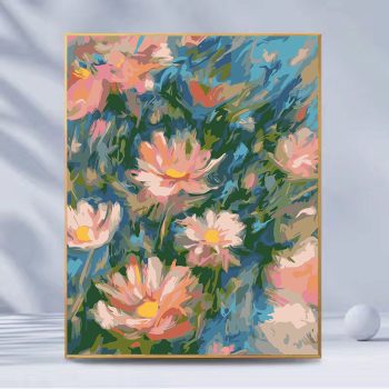 Diy Digital Oil Painting Landscape with Flowers - F008 - Colorful and Diverse