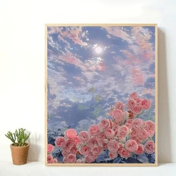Diy Digital Oil Painting Landscape Healing and Stress Reducing Decorative Painting-F012-Splendid Cloudy Haze