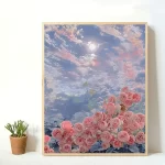 Diy Digital Oil Painting Landscape with Flowers -F012-Splendid as Cloudy Haze