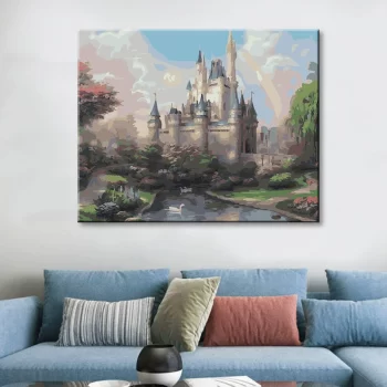 Diy Digital Oil Painting Scenery Living Room Bedroom Decorative Painting-429-Fantasy Castle